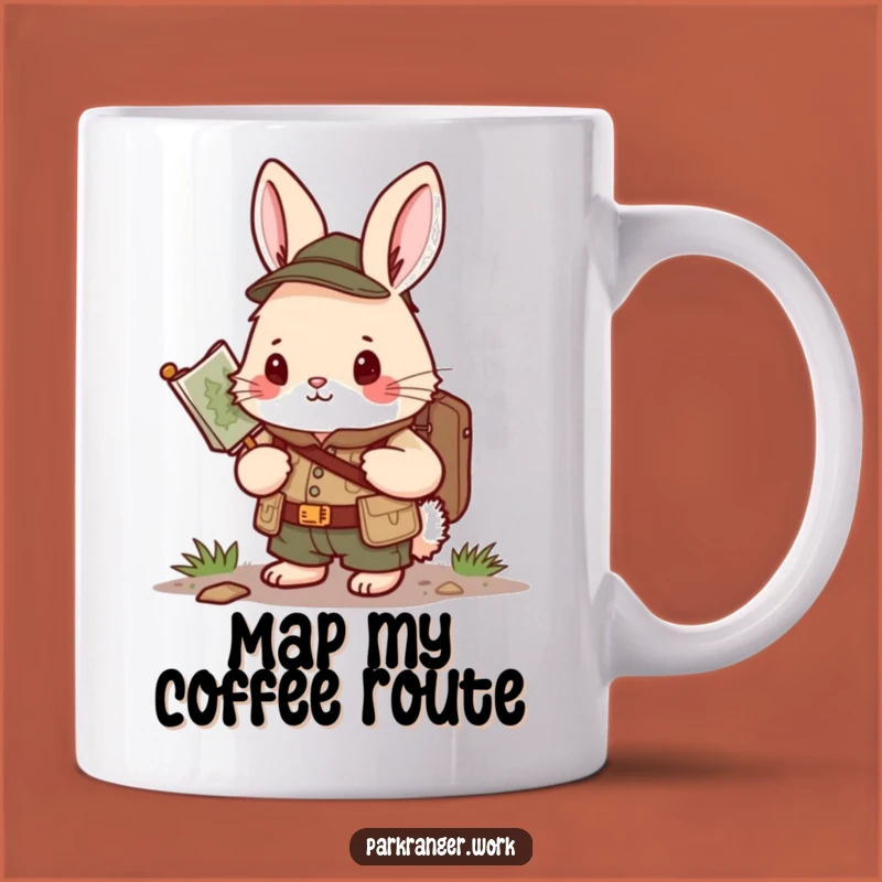Funny Bunny Ranger Mug: Determined Journey, Hilarious Gift