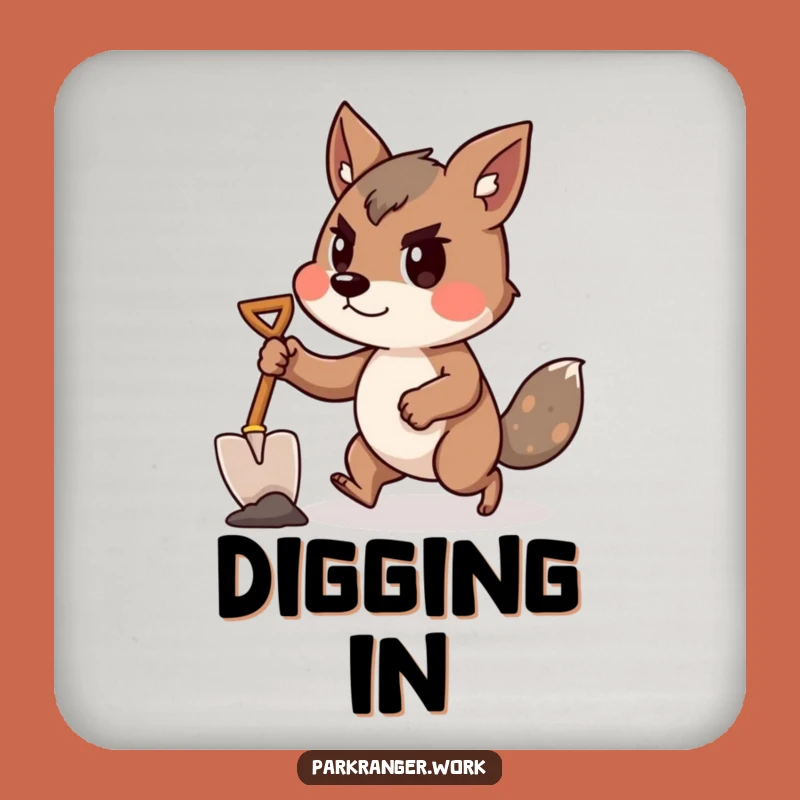 Funny Shovel Coaster Set: Determined Protection, Awesome Funny Gift!