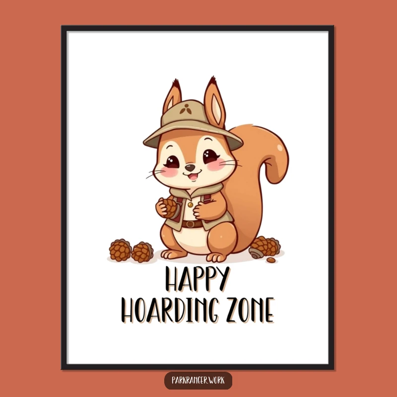 Funny Squirrel Ranger Poster: Joyful Collection Art, Hilarious Gift