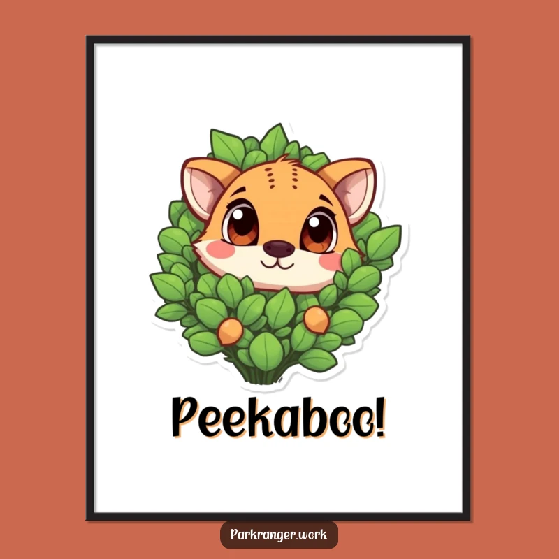 Funny Peeking Animal Art Print: Expressive Eyes Decor, Perfect Funny Gift!