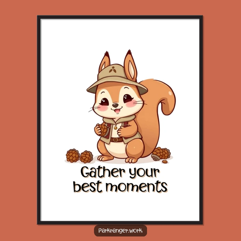 Free Printable Squirrel Ranger Art - Funny Downloadable Forest Friend Gift