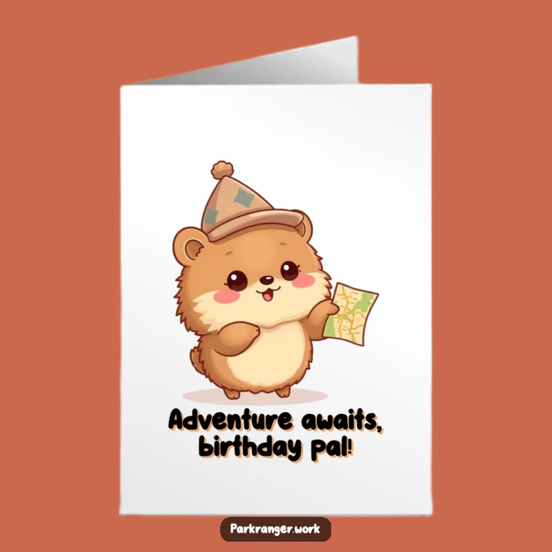 Free Printable Birthday Card: Adventurous Animal Map Fun, Humorous Downloadable Gift