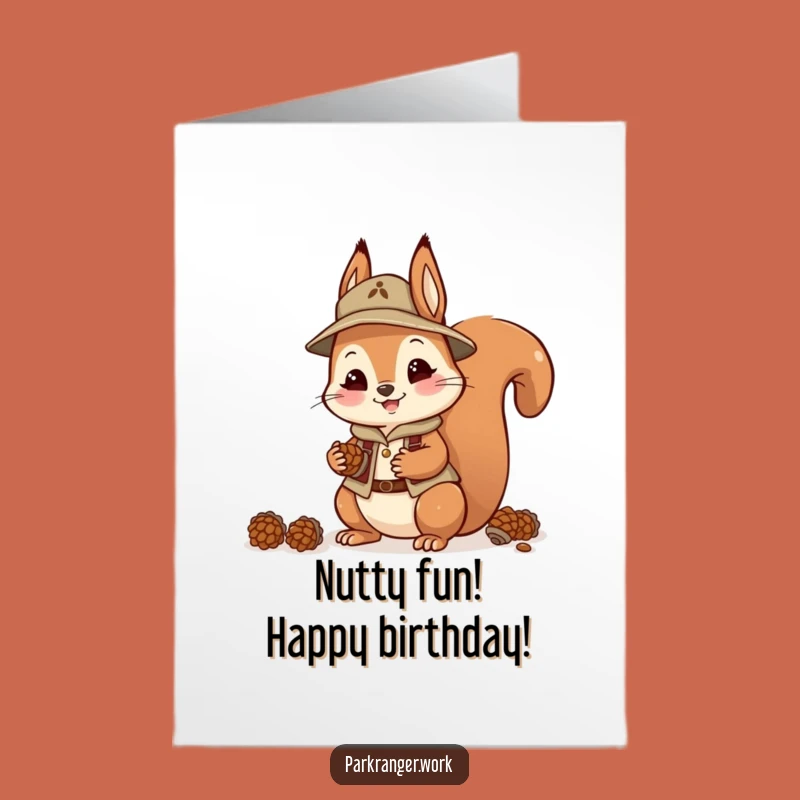 Free Printable Squirrel Ranger Birthday Card - Cheerful Downloadable Gift