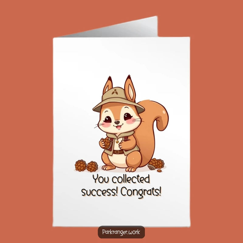 Free Printable Squirrel Ranger Congrats Card - Joyful Downloadable Gift