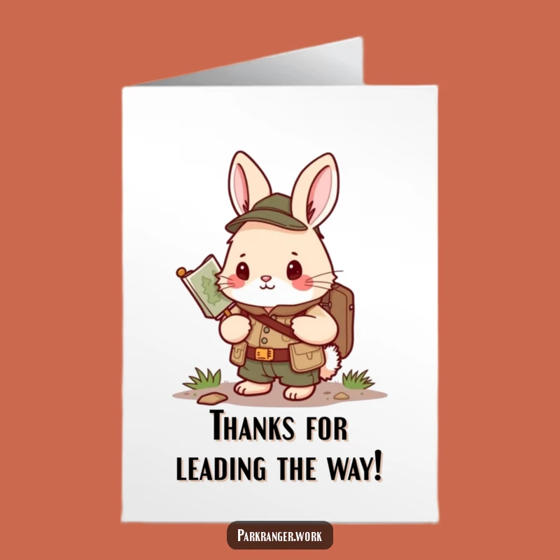 Free Printable Bunny Ranger Thank You Card - Grateful Downloadable Gift